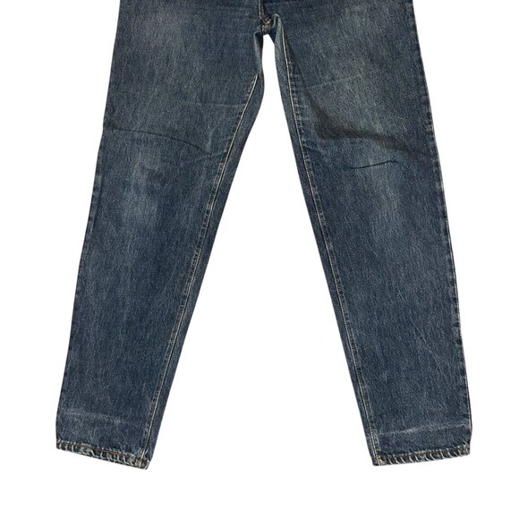Vintage Levis Tapered Leg Jeans Womens 15 31 Button Fly Medium Wash Made USA - Picture 4 of 8